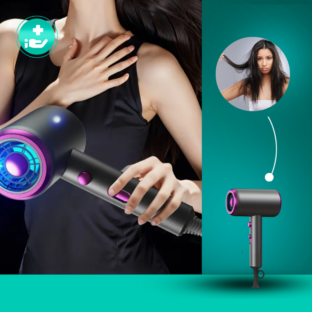 AirBlade Hair Dryer – Gentle Styling for Frizzy Hair, Quick Drying, Silky Shine