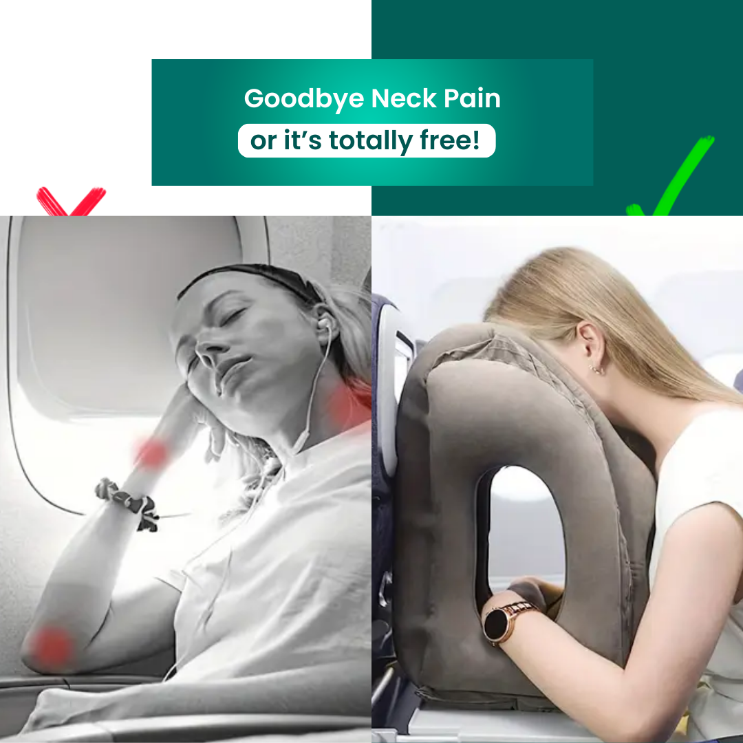 AirNest ComfortPod Flight Pillow – Gentle Neck Support for Travel Fatigue and Stiff Shoulders