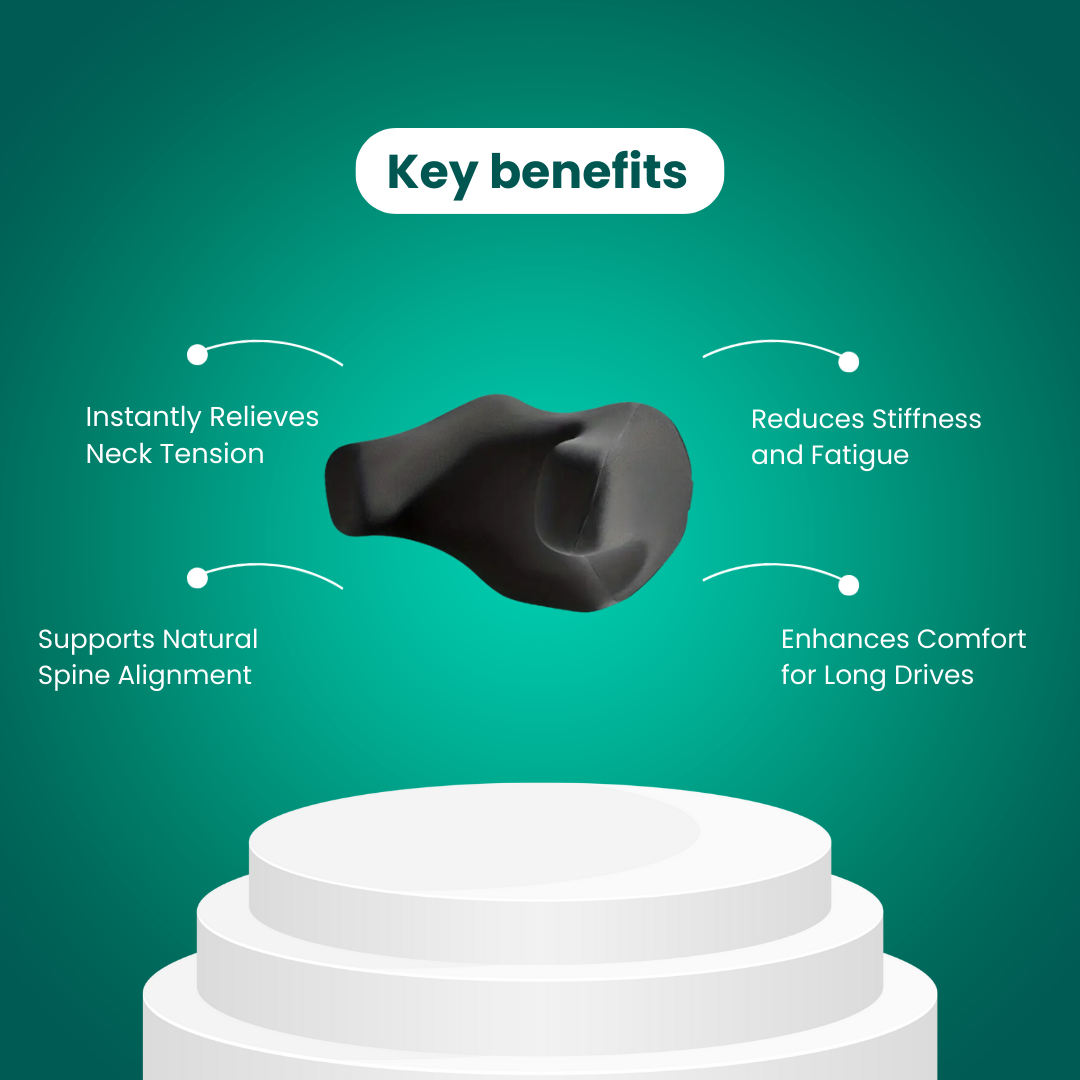 AdaptiveFoam Headrest™ Neck Pillow – Gentle Support for Neck Tension, Promoting Relaxed Sleep