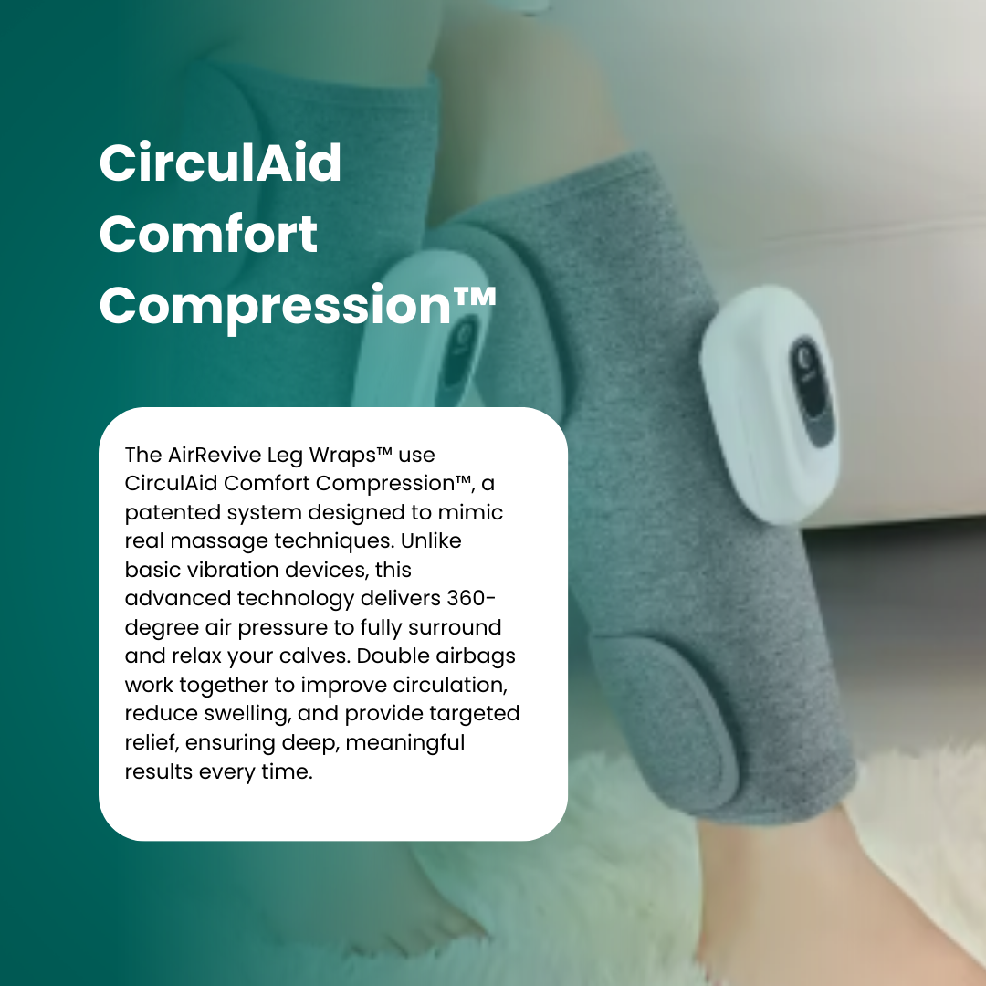 AirRevive Leg Wraps Calf Massager – Gentle relief for leg fatigue and sore calves