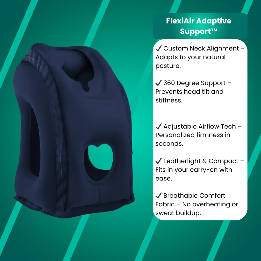 AirNest ComfortPod Flight Pillow – Gentle Neck Support for Travel Fatigue and Stiff Shoulders