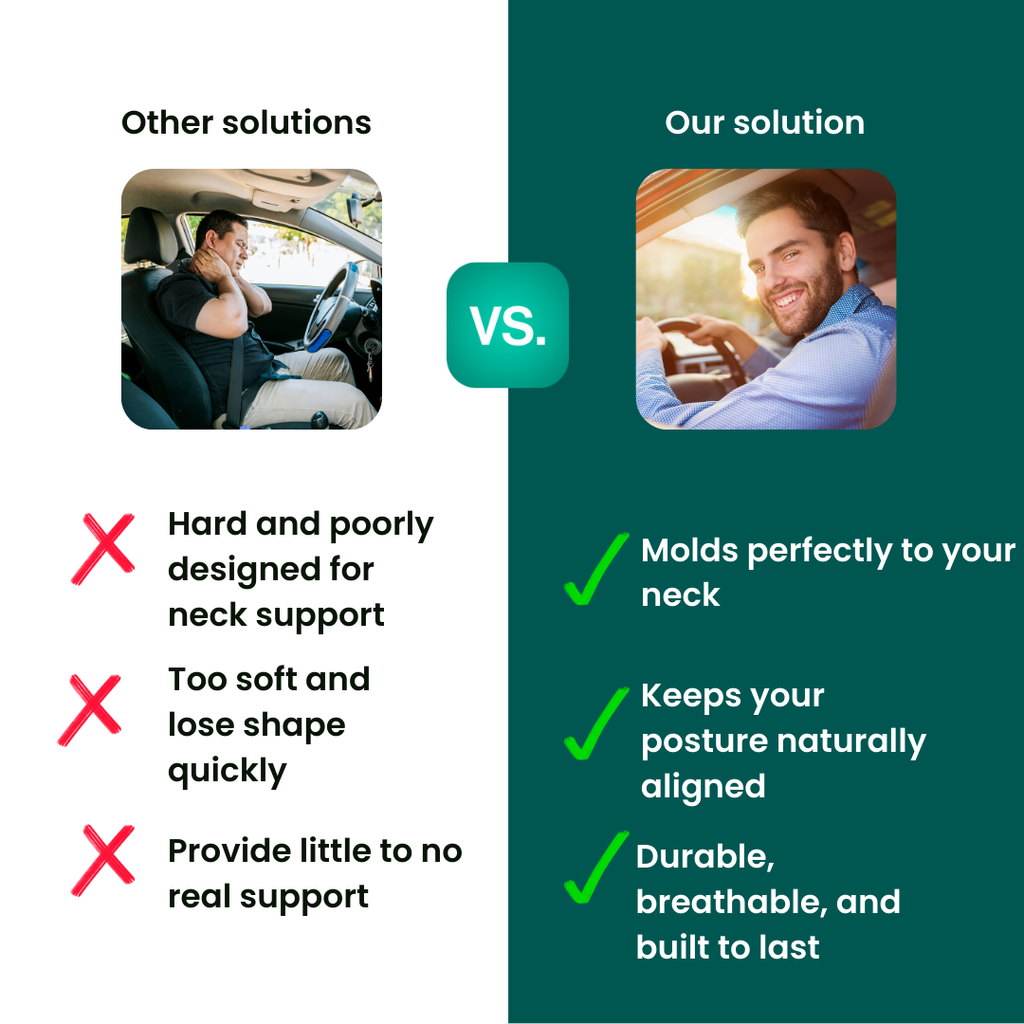 AdaptiveFoam Headrest™ Neck Pillow – Gentle Support for Neck Tension, Promoting Relaxed Sleep